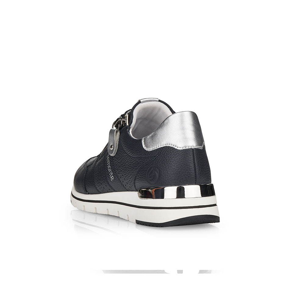 Remonte Sneaker in Dunkelblau/Silber - Ferse