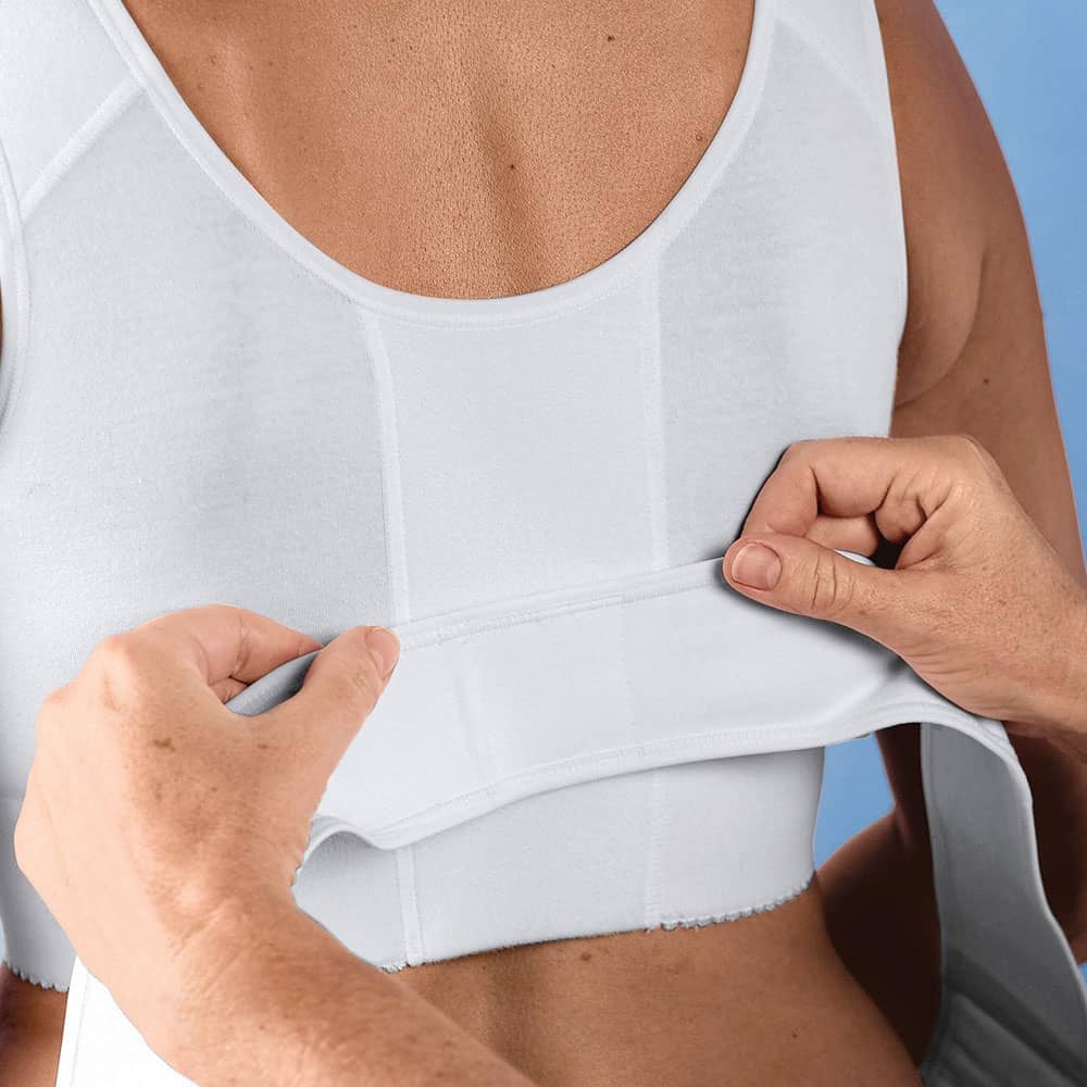 Anita care Compression-Bra BH 1095, Befestigung des Post-OP-Gürtels an dem BH