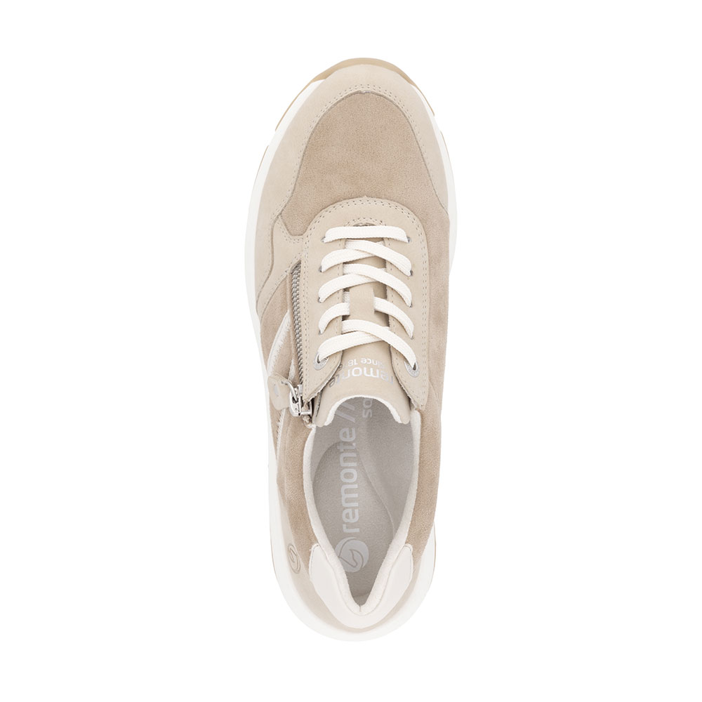 Remonte Damen Sneaker Beige von oben