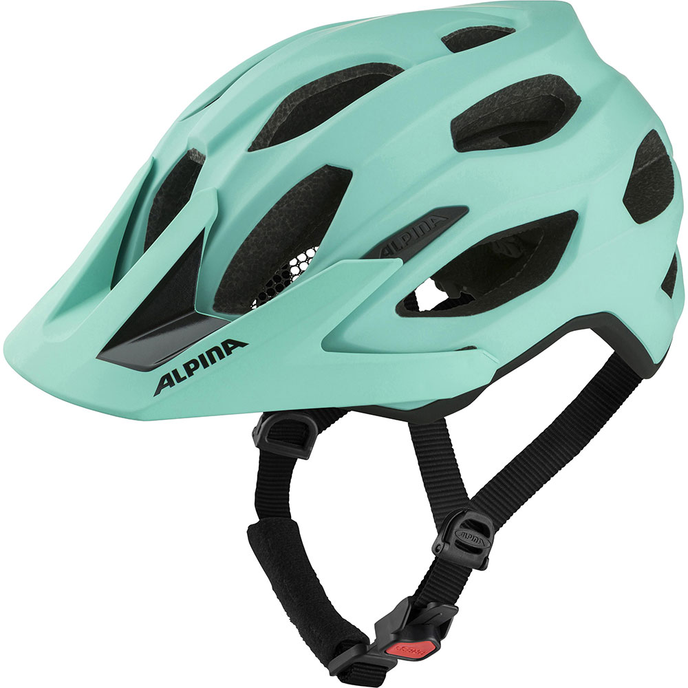 Alpina Fahrradhelm Carapax 2.0 turquoise matt schräg