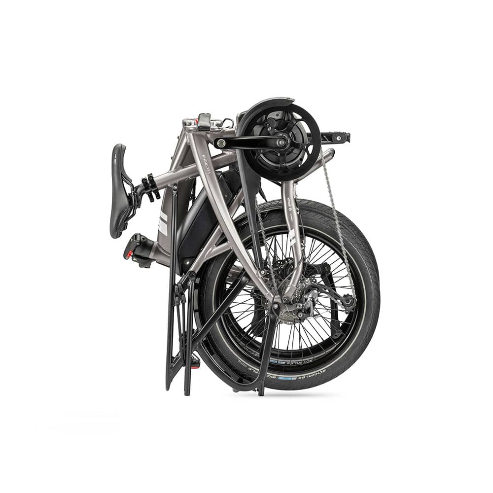 Tern E-Bike Vektron Q9 in Silber - gefaltet